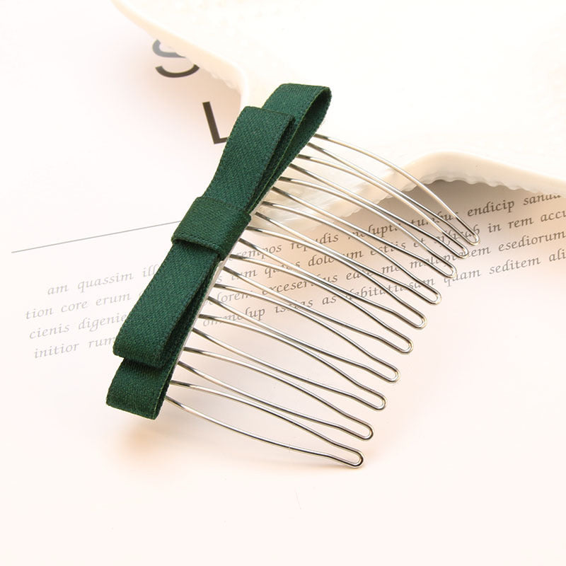 Satin Bow Hair Comb