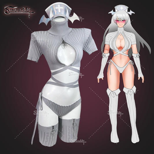 Cozy Hearted Nurse Lingerie KO01 (4-PIECE SET)