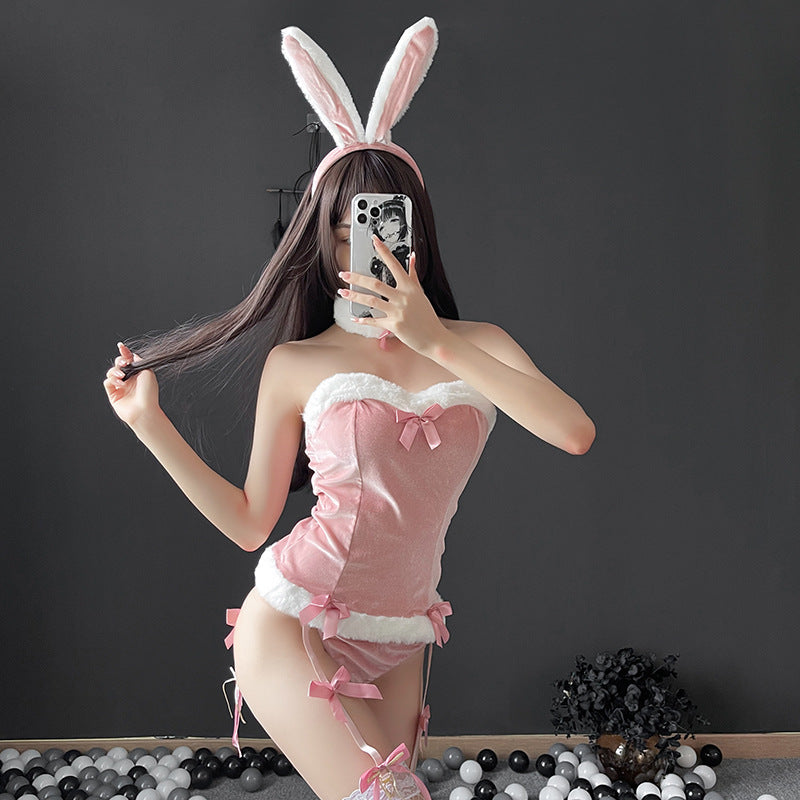 Velvet Bunny Bodysuit Set