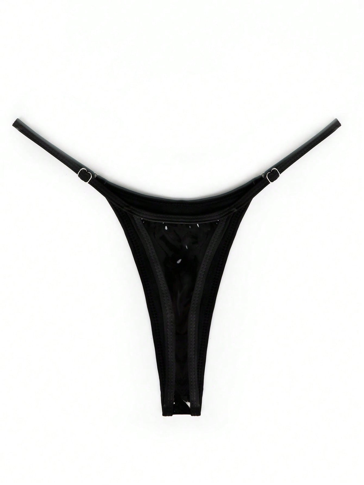 Metallic T-Back Swim Bottoms