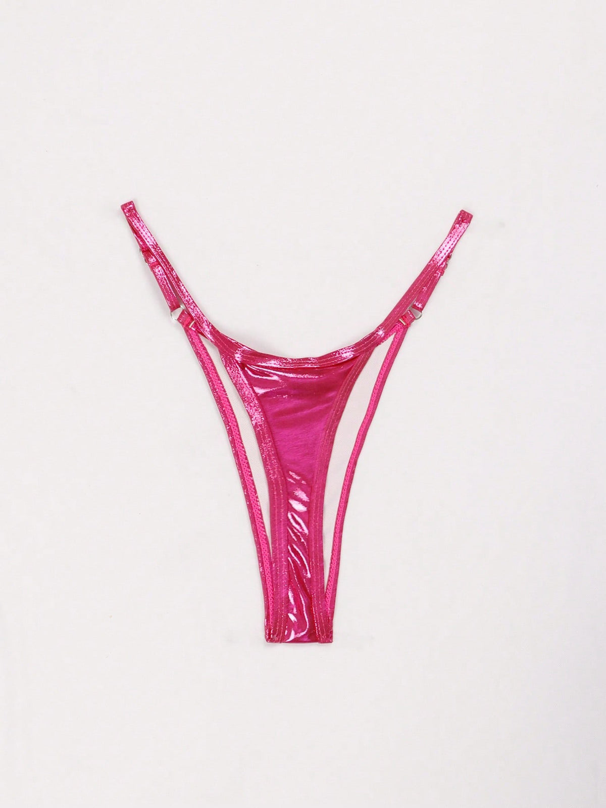 Metallic T-Back Swim Bottoms