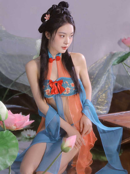 Chinese Style Draping Lingerie Dress