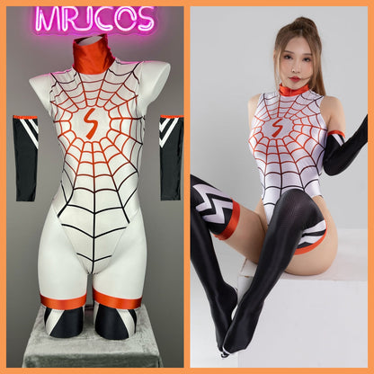 Woman Super Hero Spandex Open Crotch Cosplay Bodysuit Sexy Lingerie