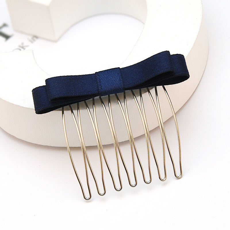 Satin Bow Hair Comb