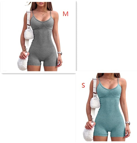 Seamless Ribbed Romper