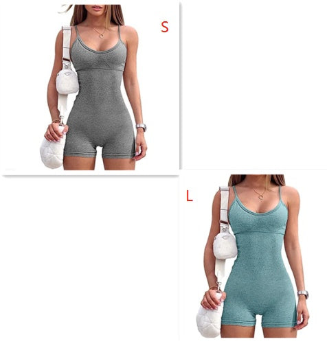 Seamless Ribbed Romper
