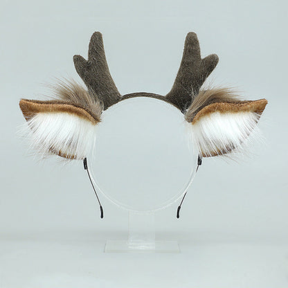 Christmas Elk Costume Adult Furry Reindeer Cosplay Outfit Xmas Party Skirt Set