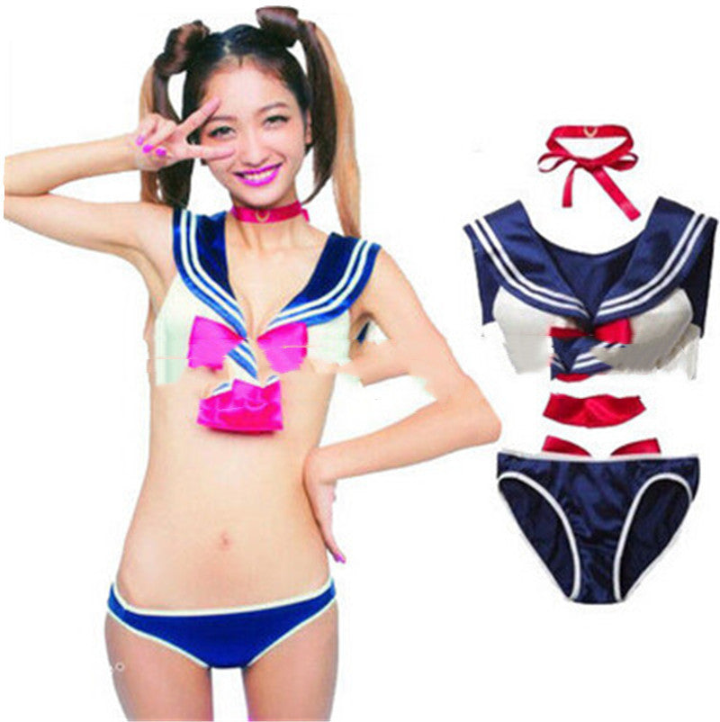 Sailor Collar Bikini Set