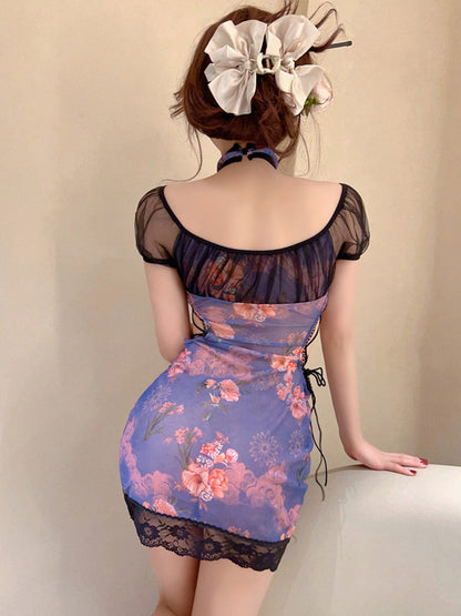 Floral Chinese Cheongsam Dress