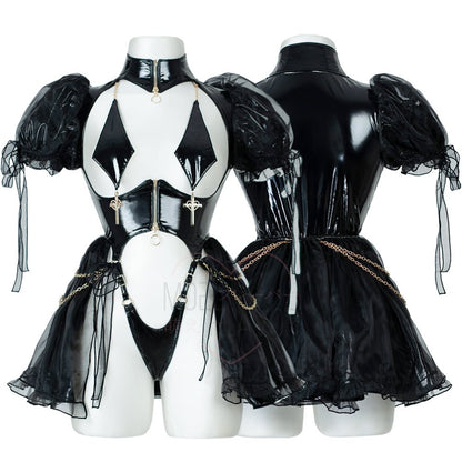 Gold Drip Nun Chain Dress Lingerie