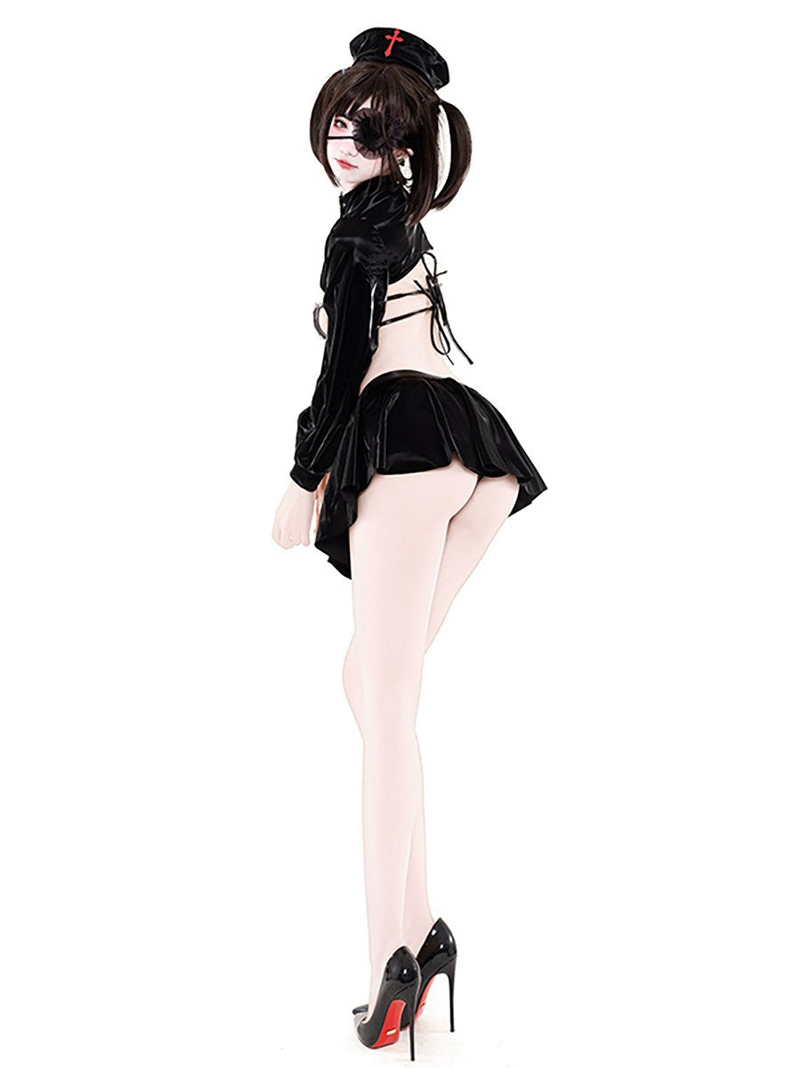 Latex Gothic Nurse Costume