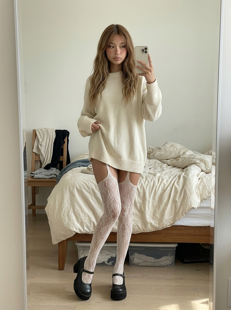 Lace Suspender Thigh-Highs