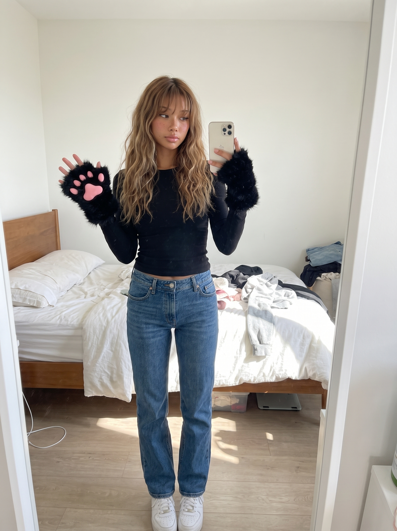 Fluffy Paw Gloves