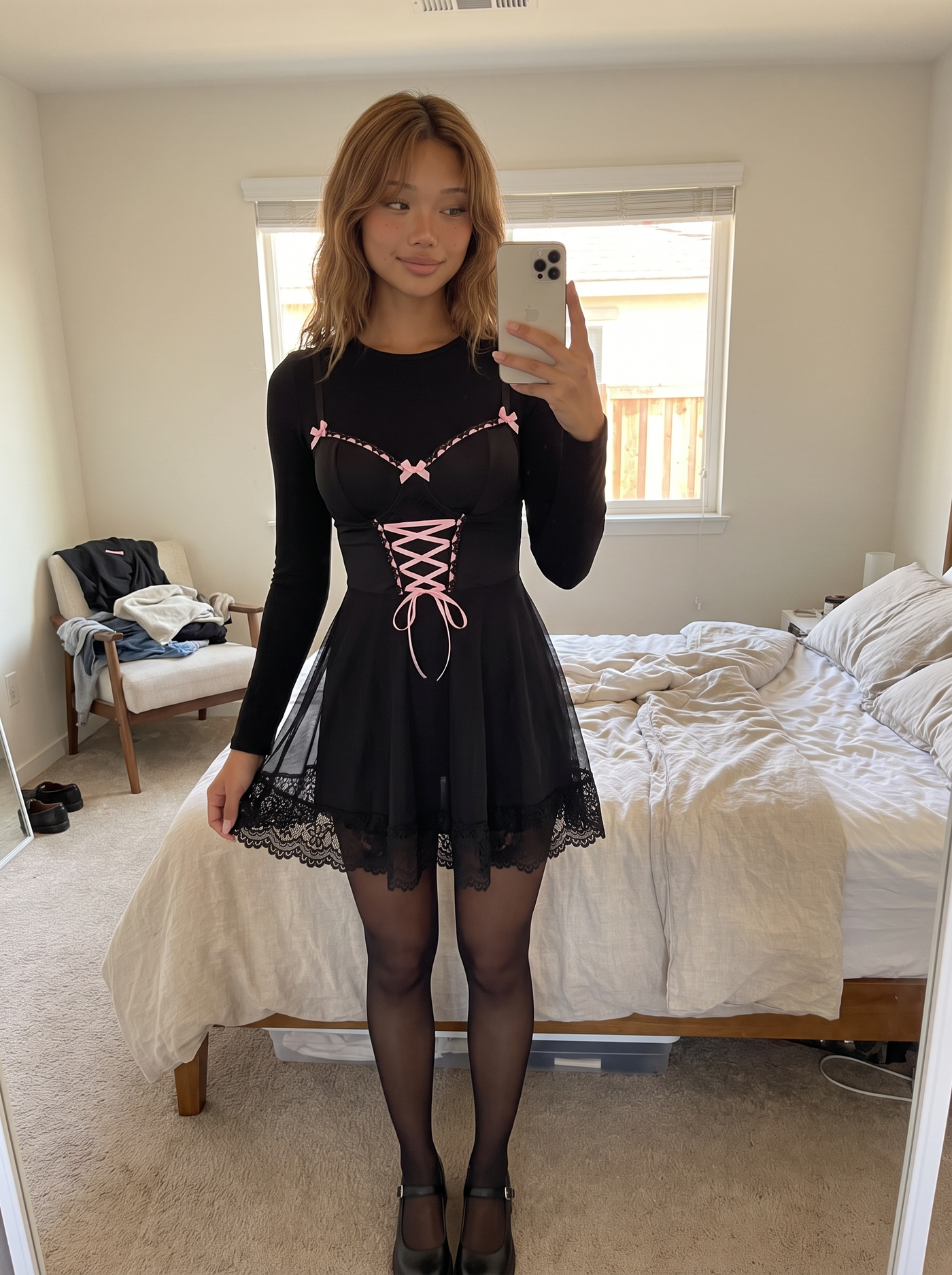 Ribbon Lace Babydoll