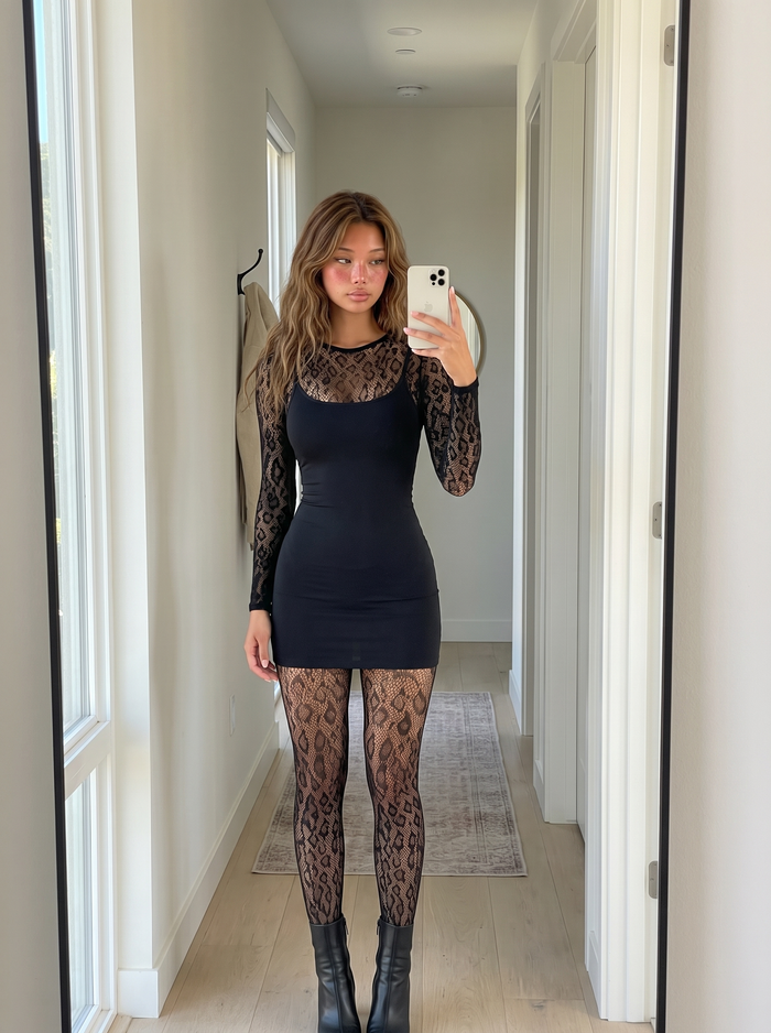 Leopard Lace Bodystocking