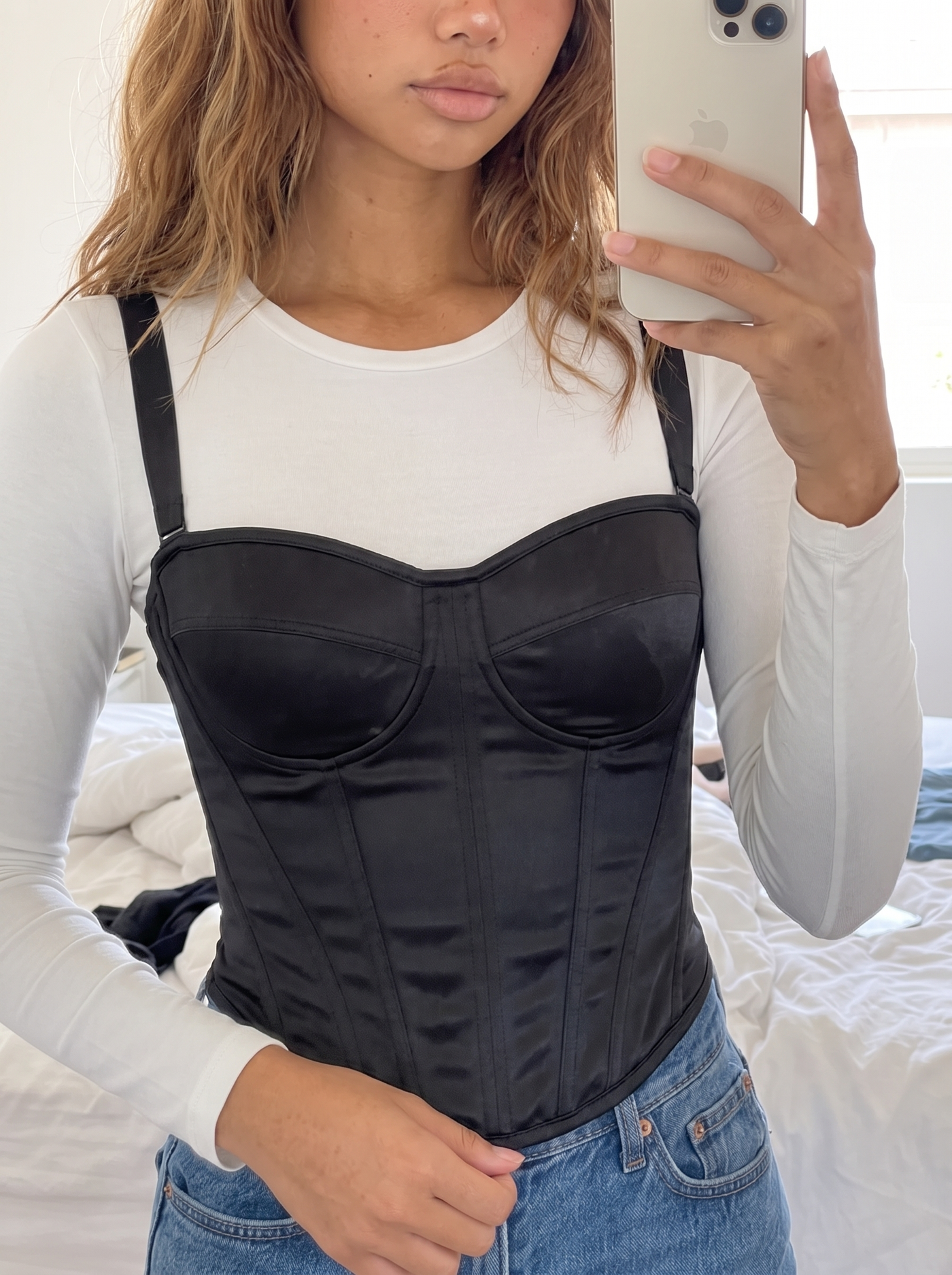 Satin Fishbone Corset