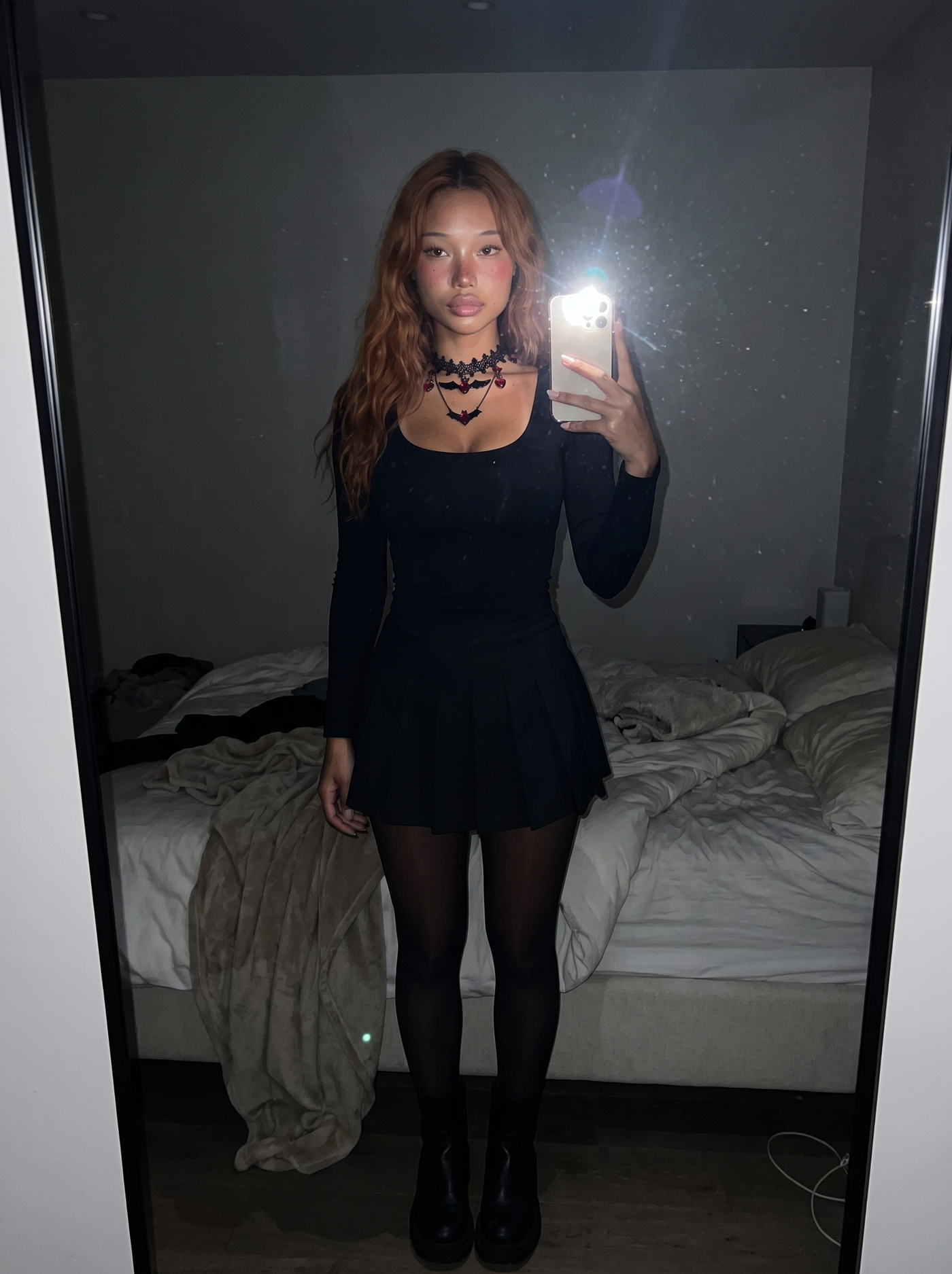Gothic Bat Lace Choker