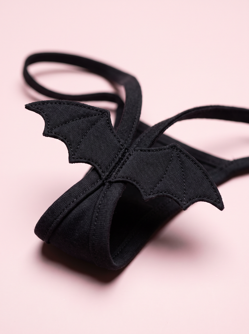 Bat Wing Thong — goth kawaii lingerie from Waiforia, alternate view 2