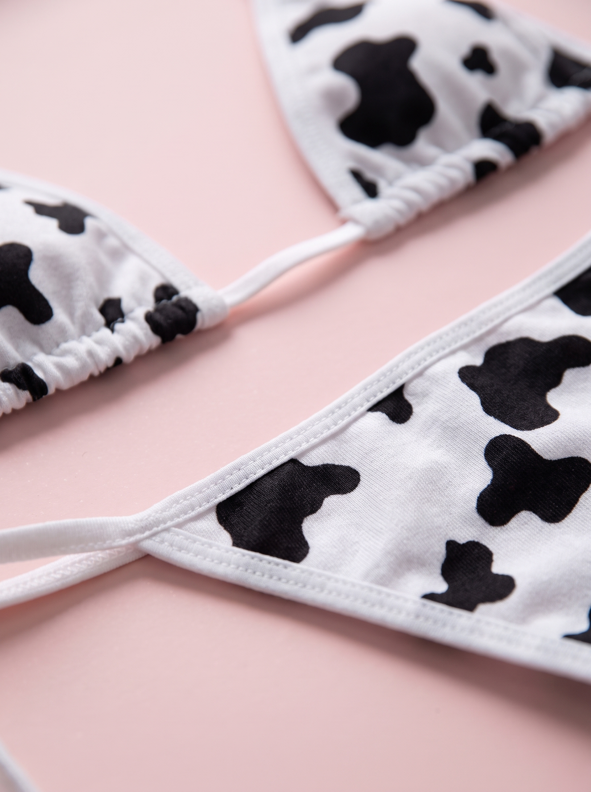 Cow Print Bikini Set