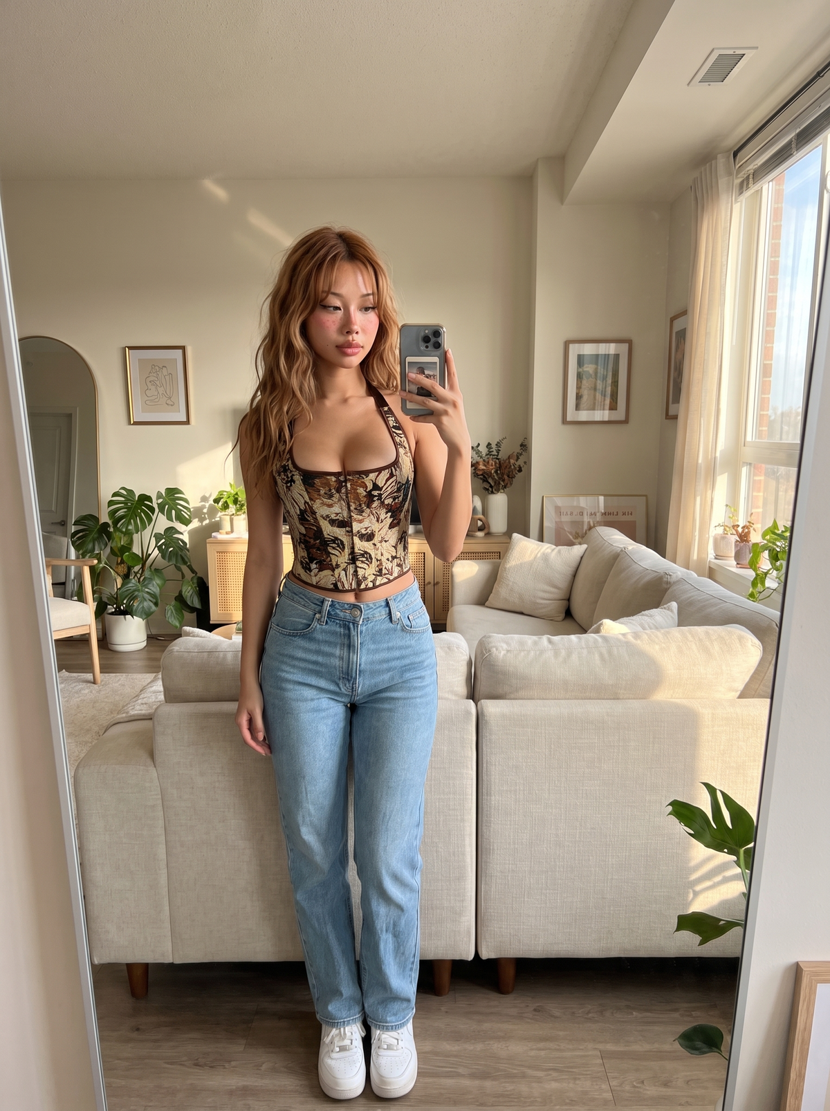 Tapestry Halter Corset