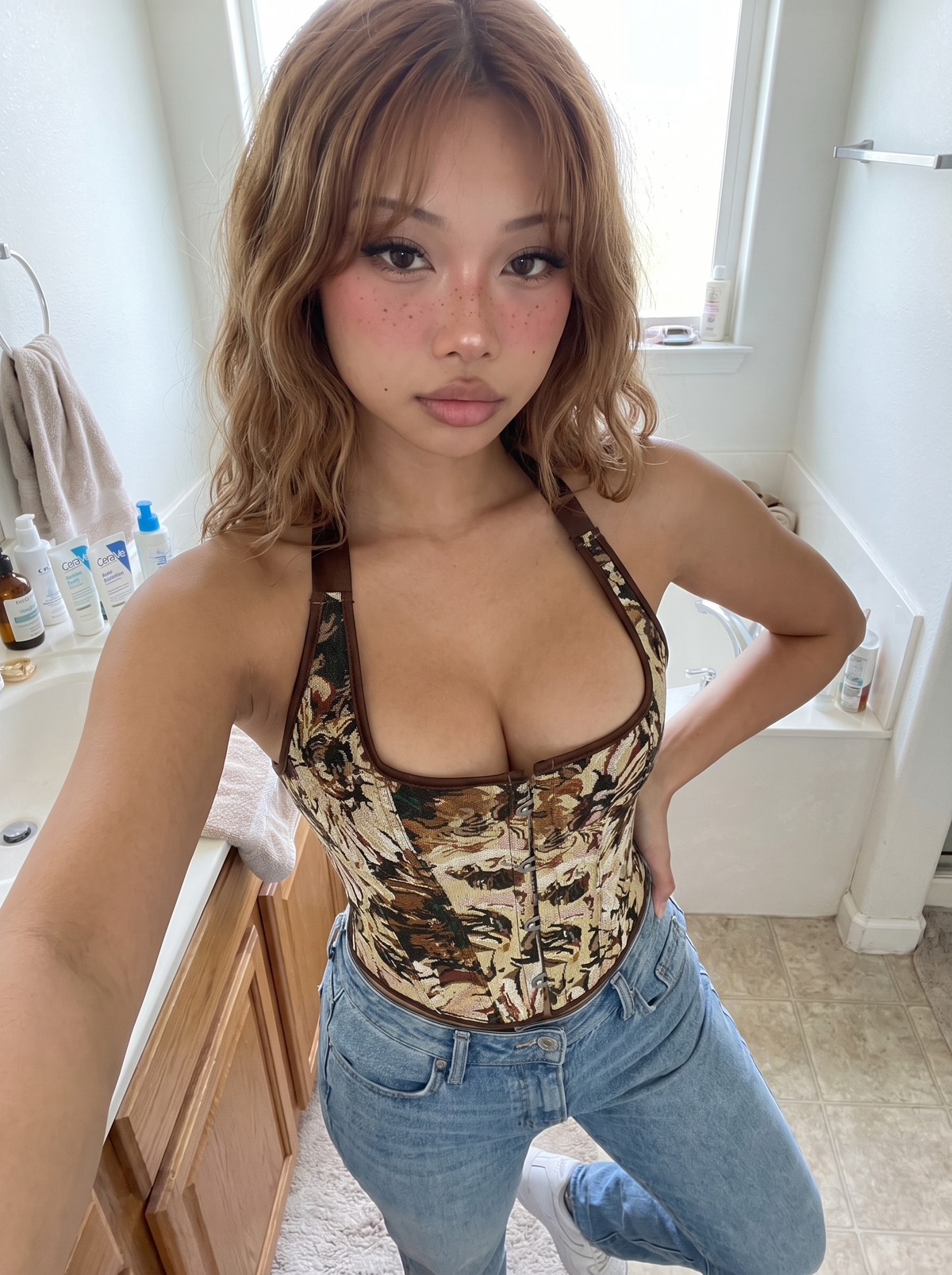 Tapestry Halter Corset