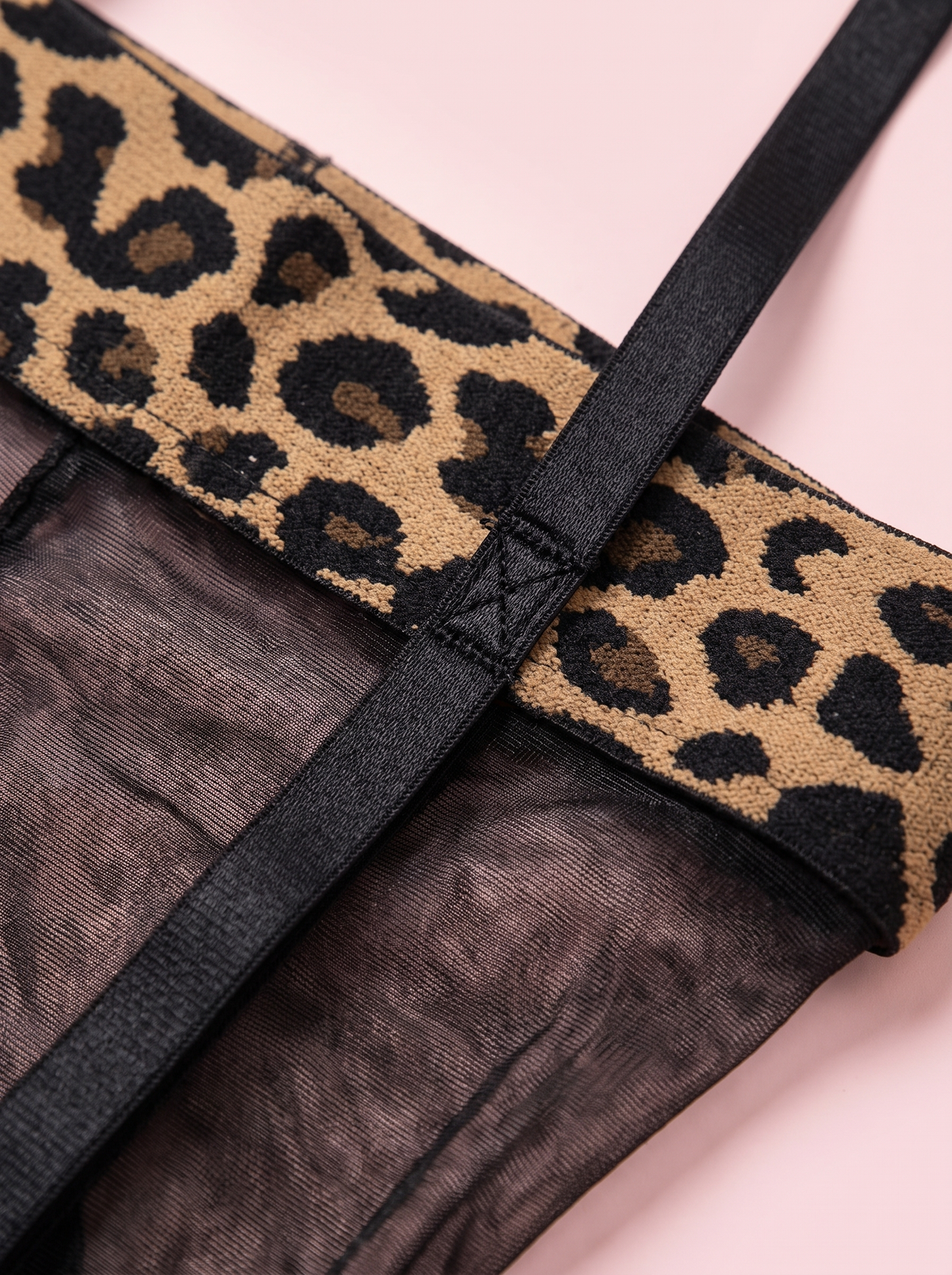 Glossy Leopard Over-Knee Stockings
