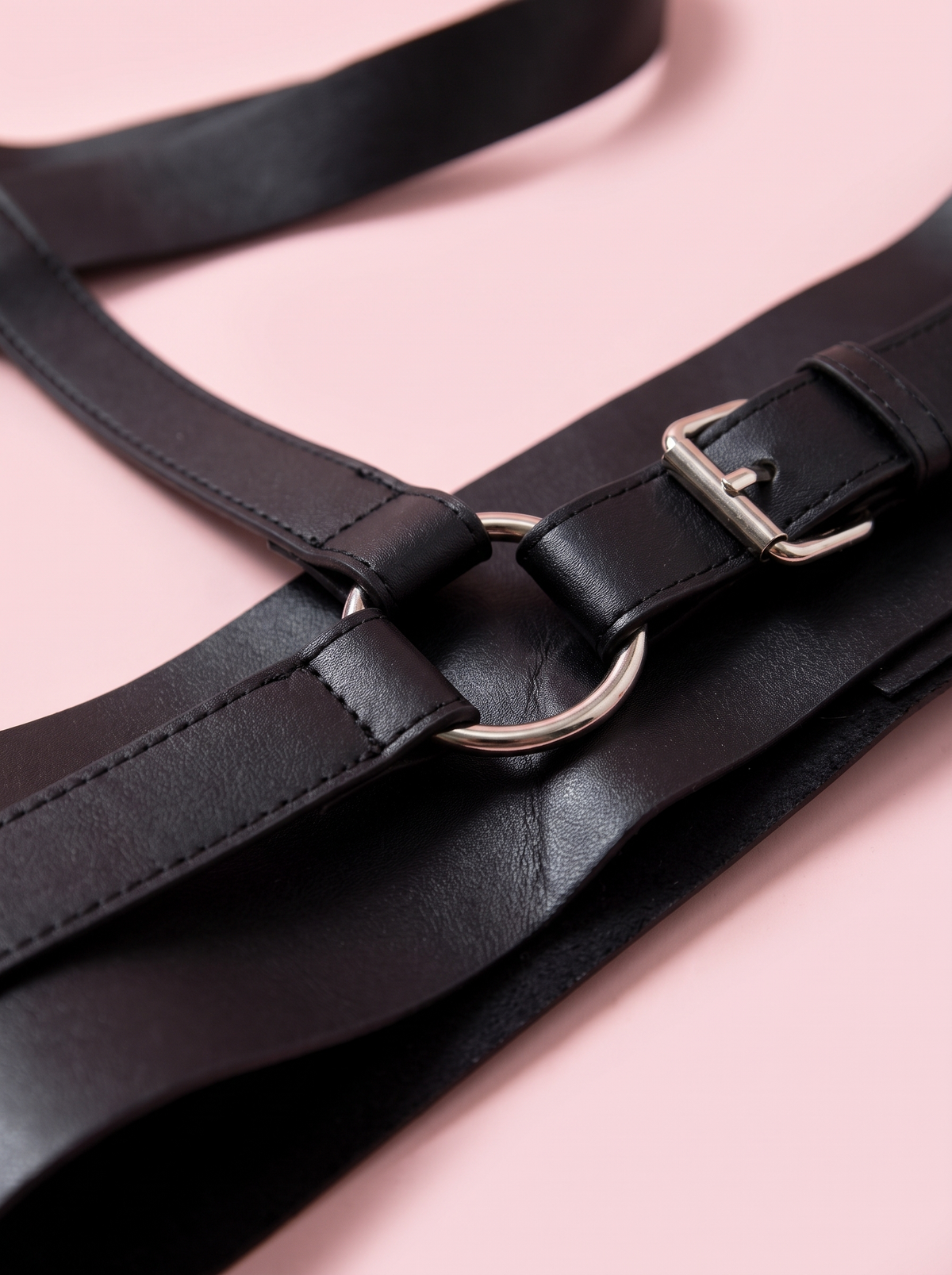Leather O-Ring Garter Harness
