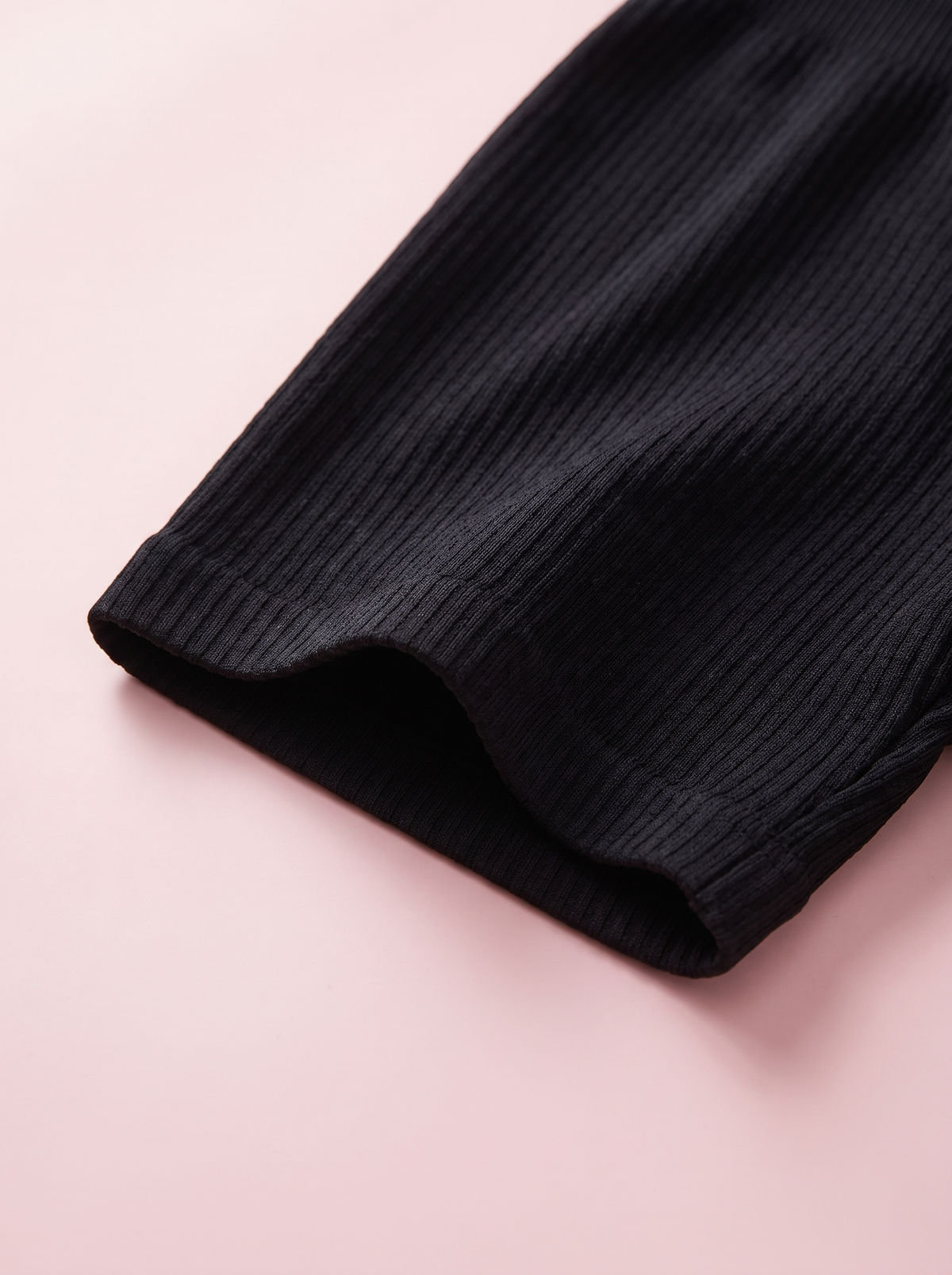 Black Cross Back Ribbed Romper