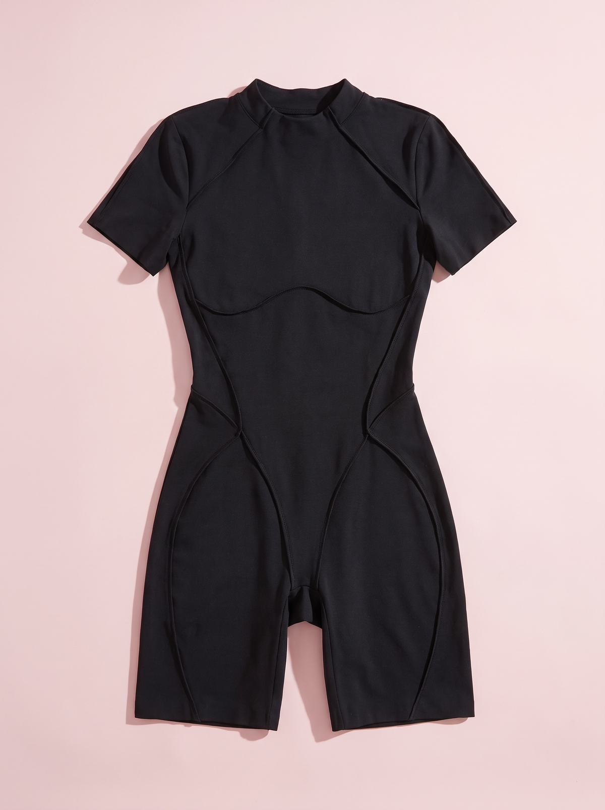 Seamed Mock Neck Jumpsuit