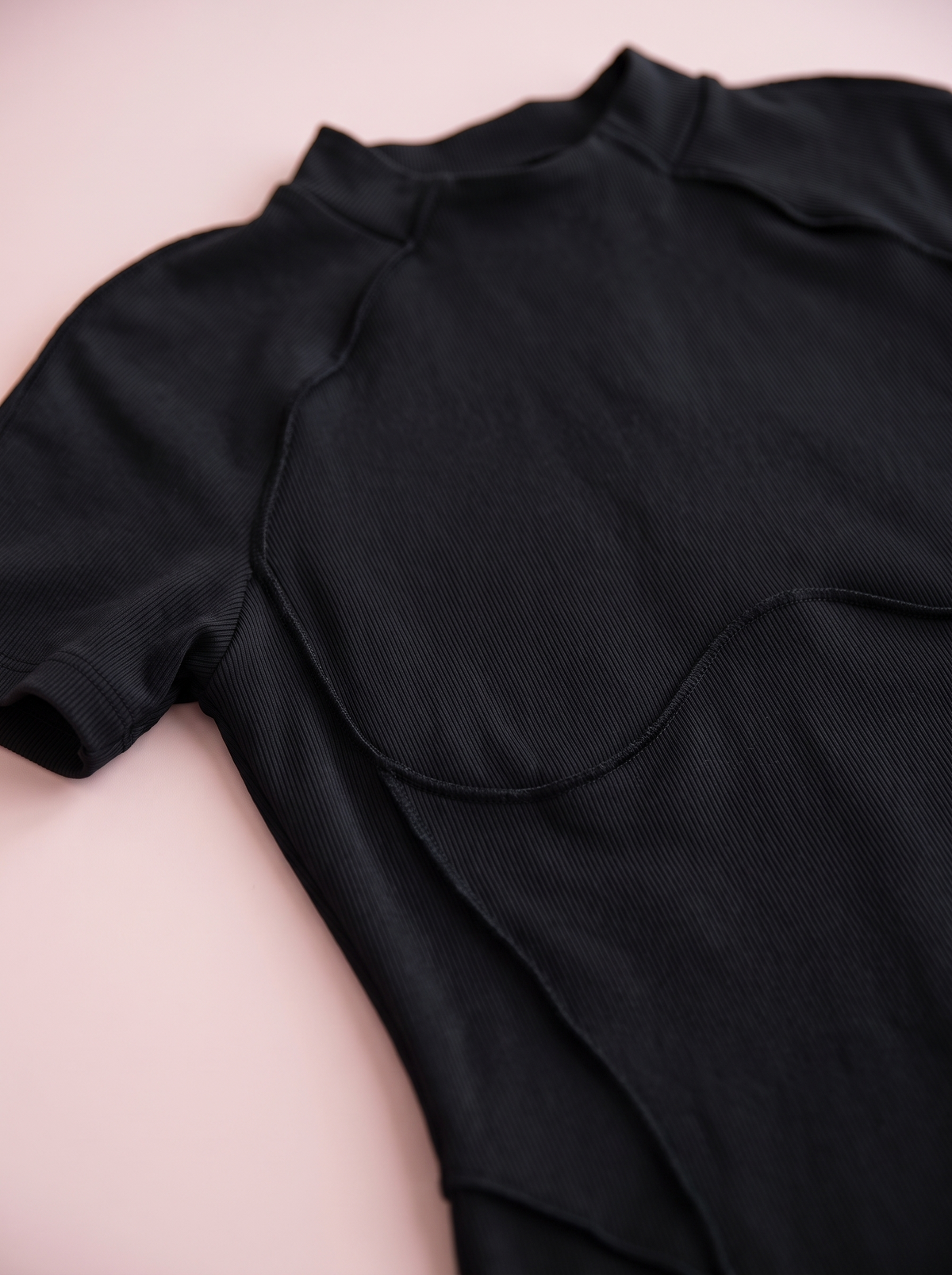Seamed Mock Neck Jumpsuit