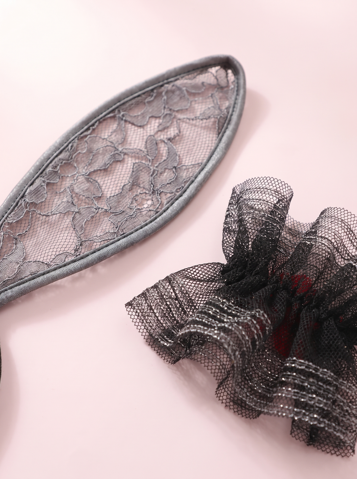 Black Mesh Bunny Lingerie Set