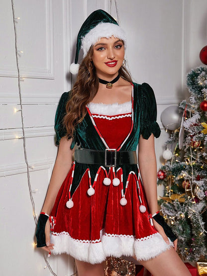 Naughty Elf Furry Mini Dress