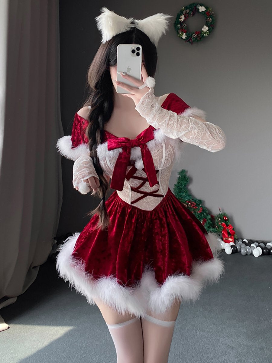 Furry Christmas Party Dress