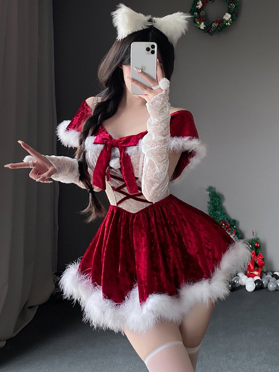 Furry Christmas Party Dress