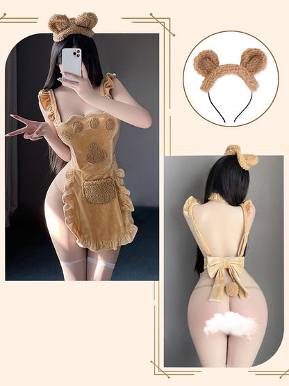 Furry Teddy Bear Maid Dress
