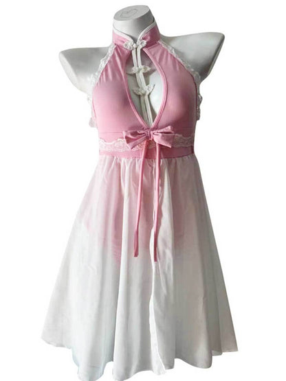 Chinese Style Crotchless Bodysuit