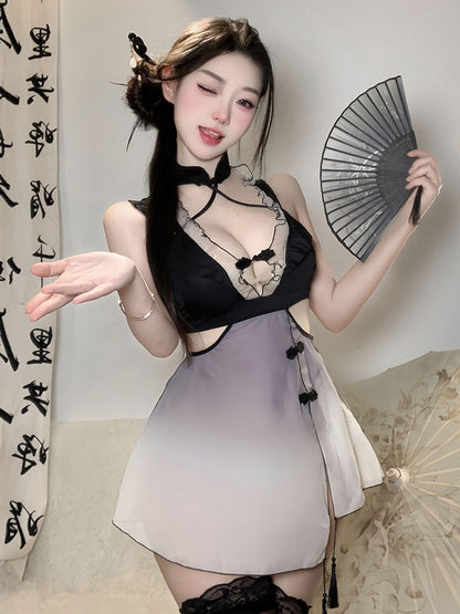 Ombré Slit Cheongsam Dress