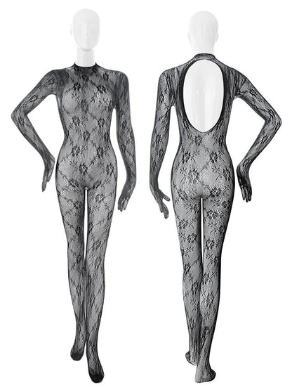 Lace Chinese Style Cupless Lingerie Set