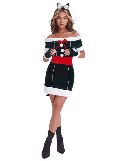 Off Shoulder Christmas Party Dress