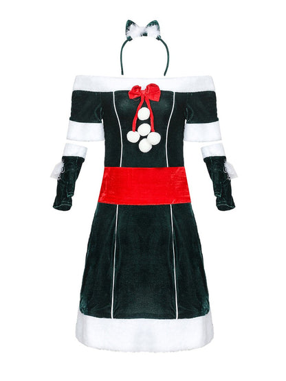 Off Shoulder Christmas Party Dress