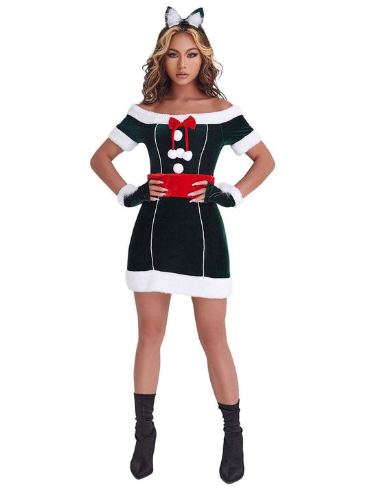 Off Shoulder Christmas Party Dress