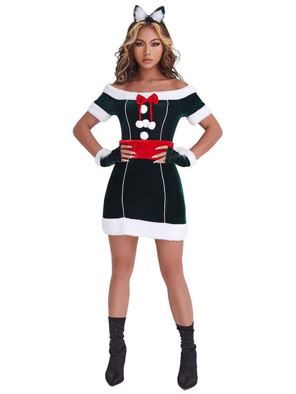 Off Shoulder Christmas Party Dress