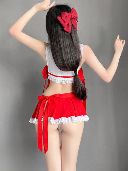 Japanese Miko Cosplay Skirt Set