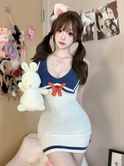 Anime Sailor Style Knitted Bodycon Dress