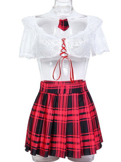 Plaid Scholastic Style Lingerie Costume
