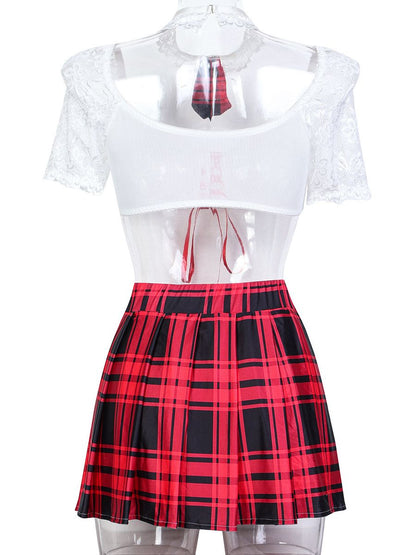 Plaid Scholastic Style Lingerie Costume