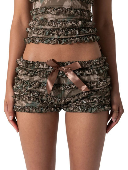Two Piece Ruffled Girly Rave Outfit