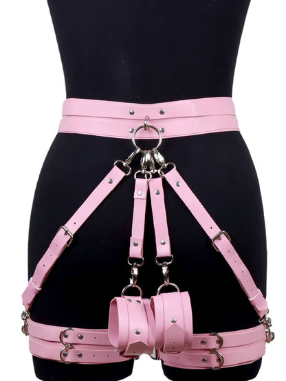Leather Garter Harness Set